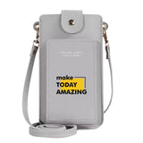 Women's Touch Screen Crossbody Bag Waterproof Card Holder Purse