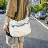 Women's Large Capacity Canvas Messenger Bag Harajuku Shoulder Bags