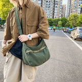 Women's Large Capacity Canvas Messenger Bag Harajuku Shoulder Bags
