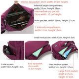 Waterproof Nylon Shoulder Bag for Women Casual Crossbody Sling Messenger Bag
