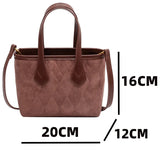 Women's Winter Fleece Shoulder Bag Vintage Crossbody Handbag