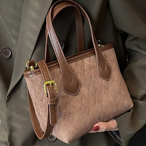 Women's Winter Fleece Shoulder Bag Vintage Crossbody Handbag