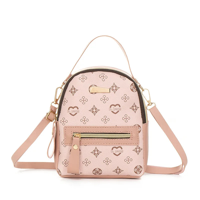 Pink Work Backpack & Commuter Purse, Adjustable Strap