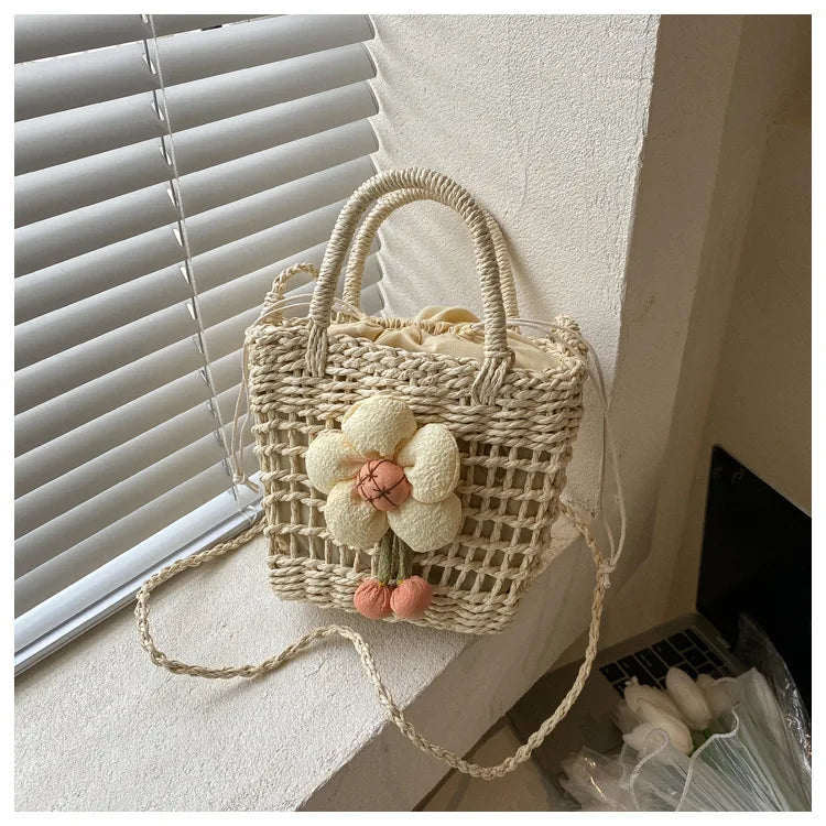 Women's Straw Bag Western Style Casual Hand-held Cross Bag
