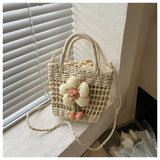 Women's Straw Crossbody Bag Casual Western Style Handbag