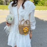 Women's Straw Crossbody Bag Casual Western Style Handbag