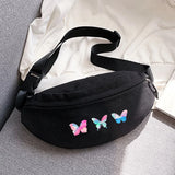 Butterfly Print Waist Bag Chest Bag for Outdoor Sports