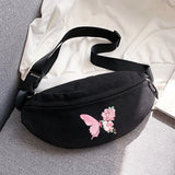 Butterfly Print Waist Bag Chest Bag for Outdoor Sports