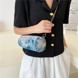 Women's Cotton Chain Messenger Bag Shoulder Armpit Bag