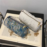 Women's Cotton Chain Messenger Bag Shoulder Armpit Bag
