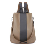Women's PU Leather School Backpack Large Capacity Casual Backpack