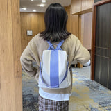 Women's PU Leather School Backpack Large Capacity Casual Backpack