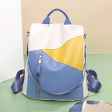 Women's PU Leather Casual School Backpack Large Capacity