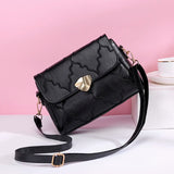 Women's Small Shoulder Bag Embossed Square Messenger Bag