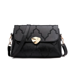 Women's Small Shoulder Bag Embossed Square Messenger Bag