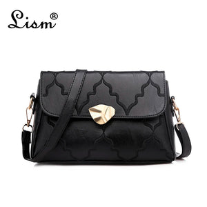 Women's Small Shoulder Bag Embossed Square Messenger Bag