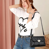 Women's Small Shoulder Bag Embossed Square Messenger Bag