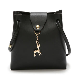 Women's Deer Bucket Bag One Shoulder Diagonal Bag Mobile Phone Female Bag