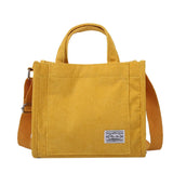 Corduroy Canvas Square Bag One Shoulder Messenger Bag