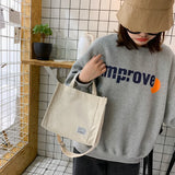 Corduroy Canvas Square Bag One Shoulder Messenger Bag