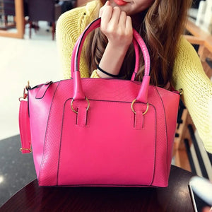 Women's Crocodile PU Leather Shoulder Bag Handbag