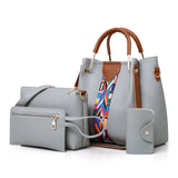 Large Capacity Women's Bag Four-Piece Set Contrast Single Shoulder Messenger Bag