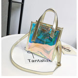 Laser Steamed Buns Handbag Jelly Shoulder Messenger Bag