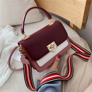 Women's Small Square Bag PU Leather Shoulder Bag Messenger Bag