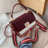 Women's Small Square Bag PU Leather Shoulder Bag Messenger Bag