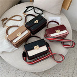 Women's Small Square Bag PU Leather Shoulder Bag Messenger Bag