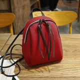 Women's Long Beard Zipper Backpack Small Bag