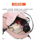 Women's Long Beard Zipper Backpack Small Bag