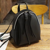 Women's Long Beard Zipper Backpack Small Bag