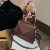 Women's PU Leather Shoulder Bag Solid Handbag Messenger Bag