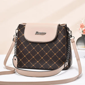 Vintage Printing Bucket Bag Chain Shoulder Messenger Bag