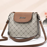 Vintage Printing Bucket Bag Chain Shoulder Messenger Bag