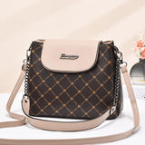 Vintage Printing Bucket Bag Chain Shoulder Messenger Bag