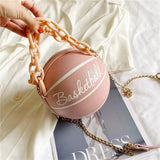 Round Shoulder Bag Chain Tote Purse Crossbody Messenger Bag
