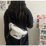 Harajuku Ins Dark Wind Canvas Waist Bag