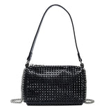 Rhinestone Chain Small Square Bag Underarm Shoulder Bag