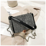 Rhinestone Chain Small Square Bag Underarm Shoulder Bag