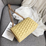 Women's Chain Shoulder Bag Striped Girl Handbag PU Waterproof
