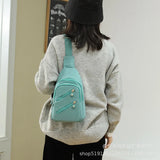 Women's Nylon Chest Bag Large Capacity Shoulder Messenger