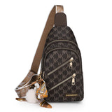 Women's Leather Chest Bag High-Quality Shoulder Sports Travel Messenger Bag