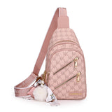 Women's Leather Chest Bag High-Quality Shoulder Sports Travel Messenger Bag