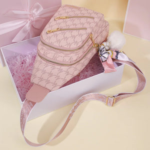 Women's Leather Chest Bag High-Quality Shoulder Sports Travel Messenger Bag