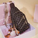 Women's Leather Chest Bag High-Quality Shoulder Sports Travel Messenger Bag