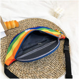 Women's Colorful Waist Bag Rainbow Nylon Small Chest Bag