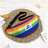 Women's Colorful Waist Bag Rainbow Nylon Small Chest Bag
