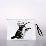 Patterned Digital Printing Travel Cosmetic Bag - Women's Storage